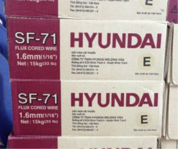 Dây hàn lõi thuốc Hyundai SF-71 - Vật Liệu Hàn Trần Khoa - Công Ty TNHH Sản Xuất Thương Mại & Dịch Vụ Trần Khoa